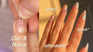 HOW TO DO GELX NAILS LIKE A PRO EASY AND CHEAP [upl. by Dibri742]