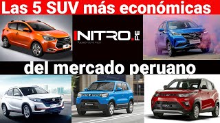 ¡Las 5 SUV más económicas que puedes comprar en Perú [upl. by Naerol]