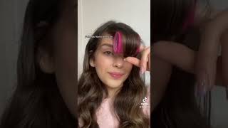 comment coiffer sa frange rideau 👀✨ bangtutorial easyhairstyle hairtutorial hairstyletutorial [upl. by Braasch]