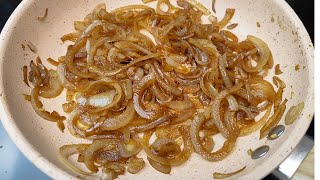 CEBOLA CARAMELIZADA PARA HAMBURGUER 3 INGREDIENTES [upl. by Ashlen]