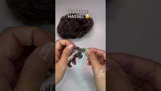 Ever had trouble threading fur or bulky yarn through a needle crochet knitting tips [upl. by Attesor]