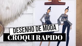 Croqui de Moda rápido e Fácil  Desenho de moda passo a passo TathianeVargas [upl. by Htebasile]