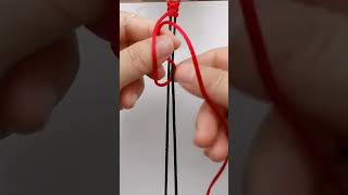 Instructions for tying a beautiful red bracelet diycraft diyideas diyshorts [upl. by Nathanson305]