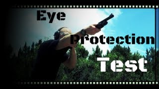 ANSI Z87 Safety Glasses Test With 12ga Shotgun amp 22LR Rounds HD [upl. by Adeehsar932]