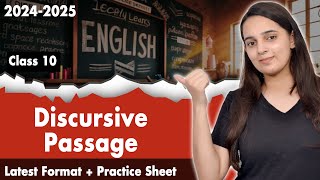 Discursive Passage Class 10 CBSE  Class 10 English Grammar  Discursive Passage Class 10 [upl. by Haron]