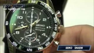 Seiko SNAE80 Sportura Alarm Chronograph Quartz Oversized Mens Watch [upl. by Yotal]