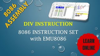 DIV Instruction in 8086 microprocessor assembly language with EMU8086 example [upl. by Jill]