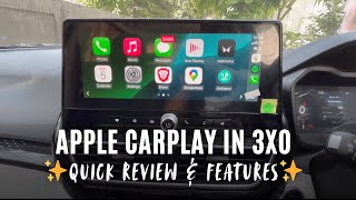 Apple Carplay in Mahindra XUV 3XO  Software update and Apple Carplay features review [upl. by Lajet]