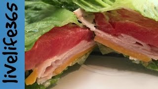 How toMake a Killer Turkey Tomato amp Cheese Lettuce Wrap [upl. by Kerek]