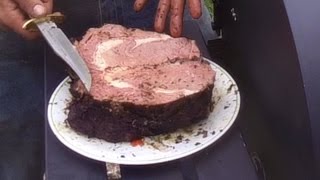 Tex Grebner Smoked Bison Prime Rib Recipe [upl. by Burtie]