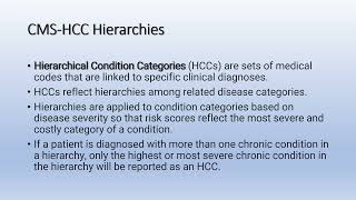 ICD10CM CMSHCC Crosswalk amp HCC Hierarchies [upl. by Hugo]