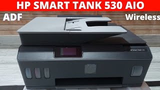 HP smart tank 530 Wireless Printer  Unboxing to Final Print out setup  10p copy BampW and 20p color [upl. by Rettke]