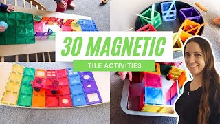 30 TODDLERPRESCHOOL ACTIVITIES AT HOME WITH MAGNETIC TILES  HOW TO ENTERTAIN 14 YEAR OLDS AT HOME [upl. by Darline]