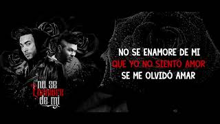 Don Omar amp Chacal  No Se Enamore De Mi Lyric Video [upl. by Esined512]