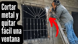 Como cortar metal con electrodo quitar una ventana cortando con soldadura [upl. by Adranoel454]