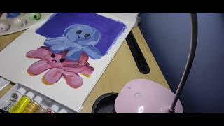 🌺 Art Vlog  Pulpito sobre pulpito  Acuarela Time Lapse [upl. by Niel]