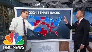 Steve Kornacki and Chuck Todd give an early look at the 2024 Senate map [upl. by Ahsinrat]