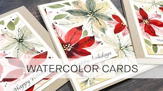 poinsettia cards for the holidays🎄 [upl. by Einolem]