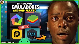 4 MEJORES emuladores ANDROID para PC ✔ [upl. by Ojiram]