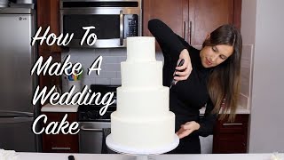 How To Make A Wedding Cake At Home  CHELSWEETS [upl. by Jentoft]