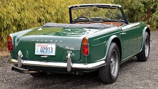 1966 Triumph TR4A  COLD start and test drive [upl. by O'Neil919]