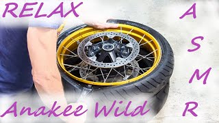 ASMR tire change Installing an Anakee Wild [upl. by Adnalra]