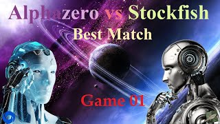 Alphazero vs Stockfish Game 01 [upl. by Anilorac]