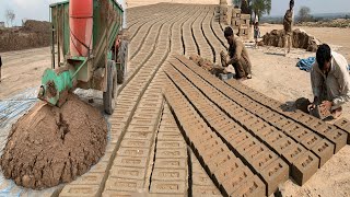 How to Make Bricks  Amazing Handmade Bricks Making Process [upl. by Amein]