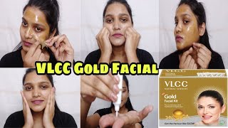 VLCC Gold Facial  Step By Step Facial At Home For Parlor Like Glow  Style With Sneha [upl. by Salomie]