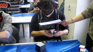 Marcell Endrey Rubiks Cube blindfolded former World Record 2880s [upl. by Cinimod]