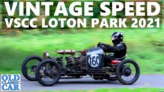 VSCC Loton Park speed hillclimb  Vintage cars in the paddock and on the course inc Bugatti ERA [upl. by Ivett]