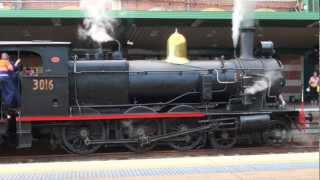 3016  Steam Train to Lavender Bay and Gosford  Sunday 10th March 2013  Part 2 of 2 [upl. by Arretak361]