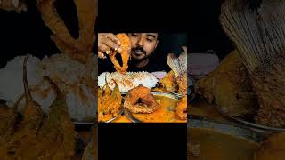 Big fish head eating mukbang fish eating chicken food explore trend big bhfyp shorts [upl. by Peper76]