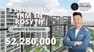 Affinity  Serangoon  3 Bed 3 Bath 1152sqft  Home Tour [upl. by Nnyltak]