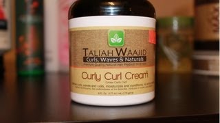 4c  Taliah Waajid Curly Curl Cream Demo ampamp Review [upl. by Annaegroeg]