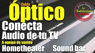 como conectar soundbar a tv con cable óptico digital [upl. by Leirud]