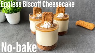 NoBake Lotus Biscoff Cheesecake Recipe  Cookie Butter Cheesecake Recipe  Cheesecake shots [upl. by Floeter]