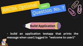 RHCSA demo optional questions 7 Testapp [upl. by Aivitnahs]