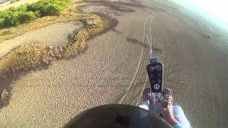 Low Flying Gyrocopter Gyroplane on flood plains Howard River [upl. by Ayota]