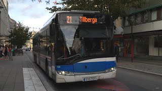 Sweden Västerås bus 21 ride from Smedjegatan to Centralstation [upl. by Four285]