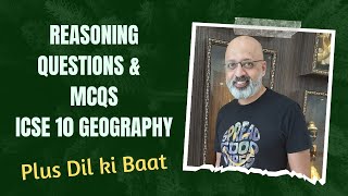 Geography MCQs amp Reasoning Questions  ICSE 10 Board Exams  SWS [upl. by Omoj]