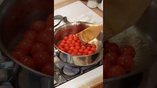 Cherry Tomato Pasta freshtomatopasta freshbasil cherrytomato [upl. by Lemrahc80]