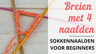 Breien Met 4 Naalden  Sokkennaalden Voor Beginners [upl. by Hsetim402]