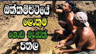 ඉල්ලම කඩන ගමනුත් මැණික් හවුවෙන පතල  ඔක්කම්පිටියේ ලොකුම ගොඩ පතල  Gem mines in srilanka okkampitiya [upl. by Surovy]