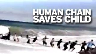 Human Chain Rescue Goes Viral [upl. by Adnarim95]