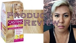 Product Review Loreal Paris Casting Creme Gloss 1010 Very Light Iced Blonde [upl. by Ellehcear]