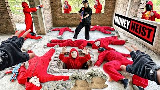 PARKOUR VS MONEY HEIST  POLICE arrive BAD GUYS secret base is discovered BELLA CIAO REMIX  POV [upl. by Jean-Claude120]