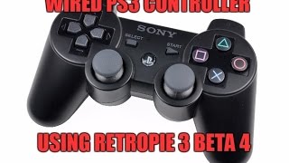 RetroPie 3 Beta 4  Wired PS3 Controller [upl. by Aksel]