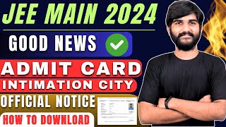 JEE Main 2024 Admit Card ✅  JEE Mains Admit Card 2024  How to Download JEE Main 2024 Admit Card [upl. by Dnaltroc519]