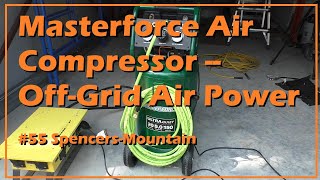 55 Menards MasterForce OilLess Air Compressor [upl. by Ilowell]